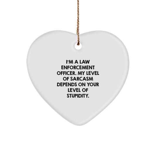 Christmas Unique Gift for Her Law Enforcement Officer Christmas Ornament - Image 1