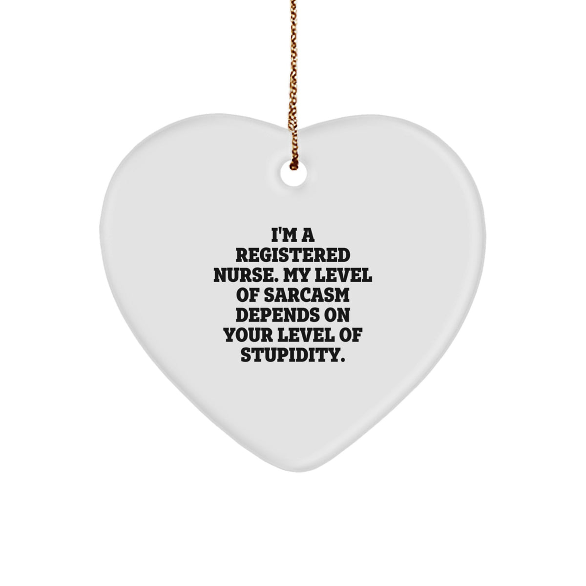 Registered Nurse Keepsake Christmas Ornament for Him Heart Shaped Gift - Image 1