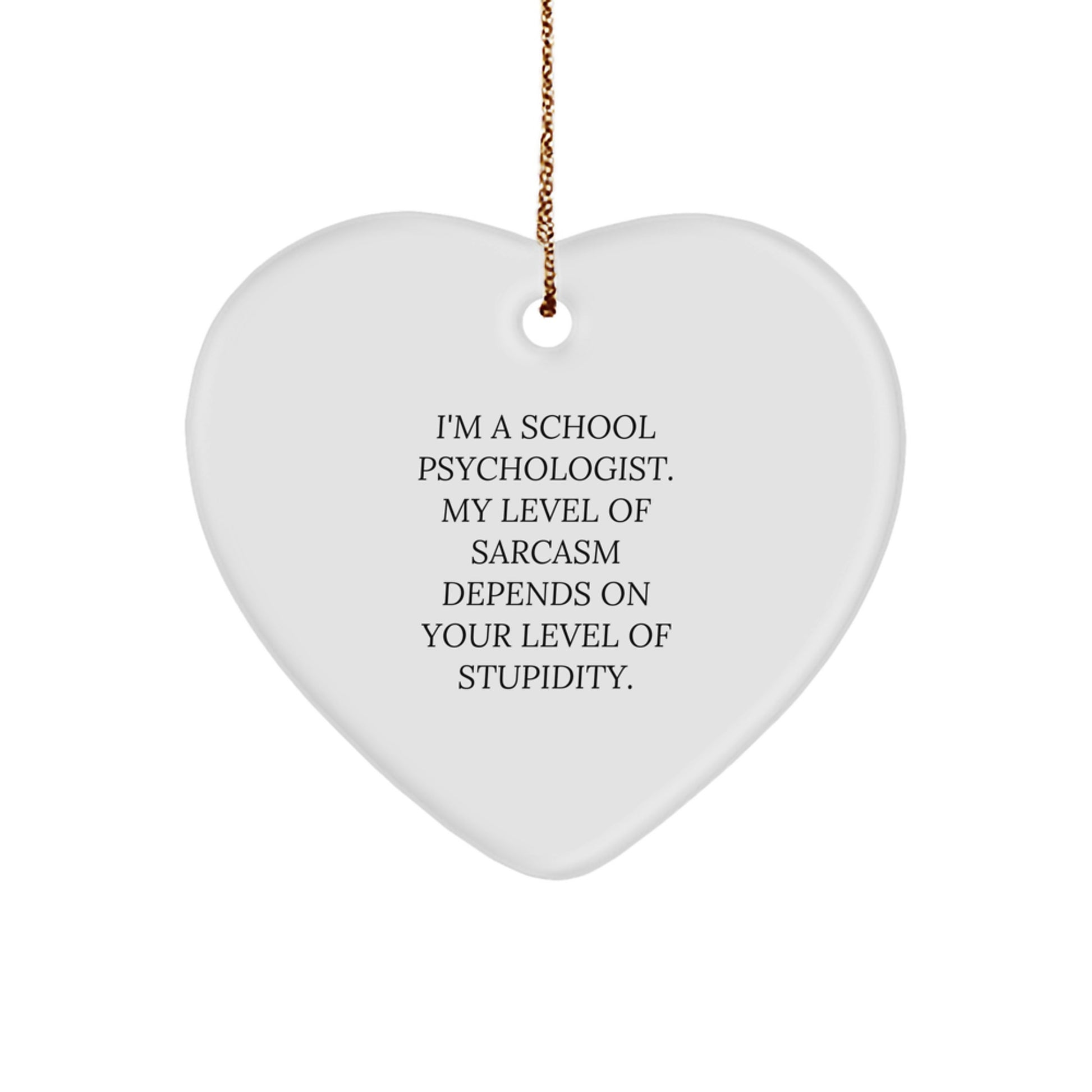 Funny Inspirational Gifts from Men to School Psychologist Friends - Heart Ornament Christmas Unique - Image 1