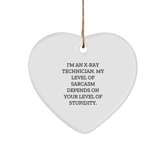 Christmas Gift X-Ray Technician Heart Ornament for Her Present - Image 1