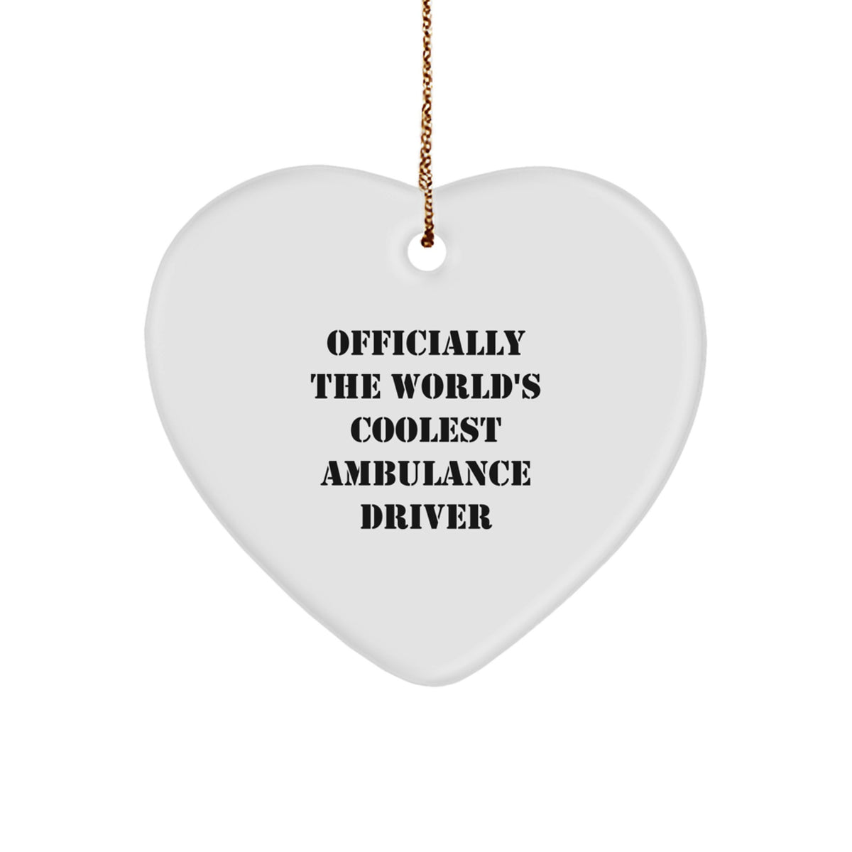 Officially Ambulance Driver Keepsake Christmas Ornament for Him Gift - Image 1