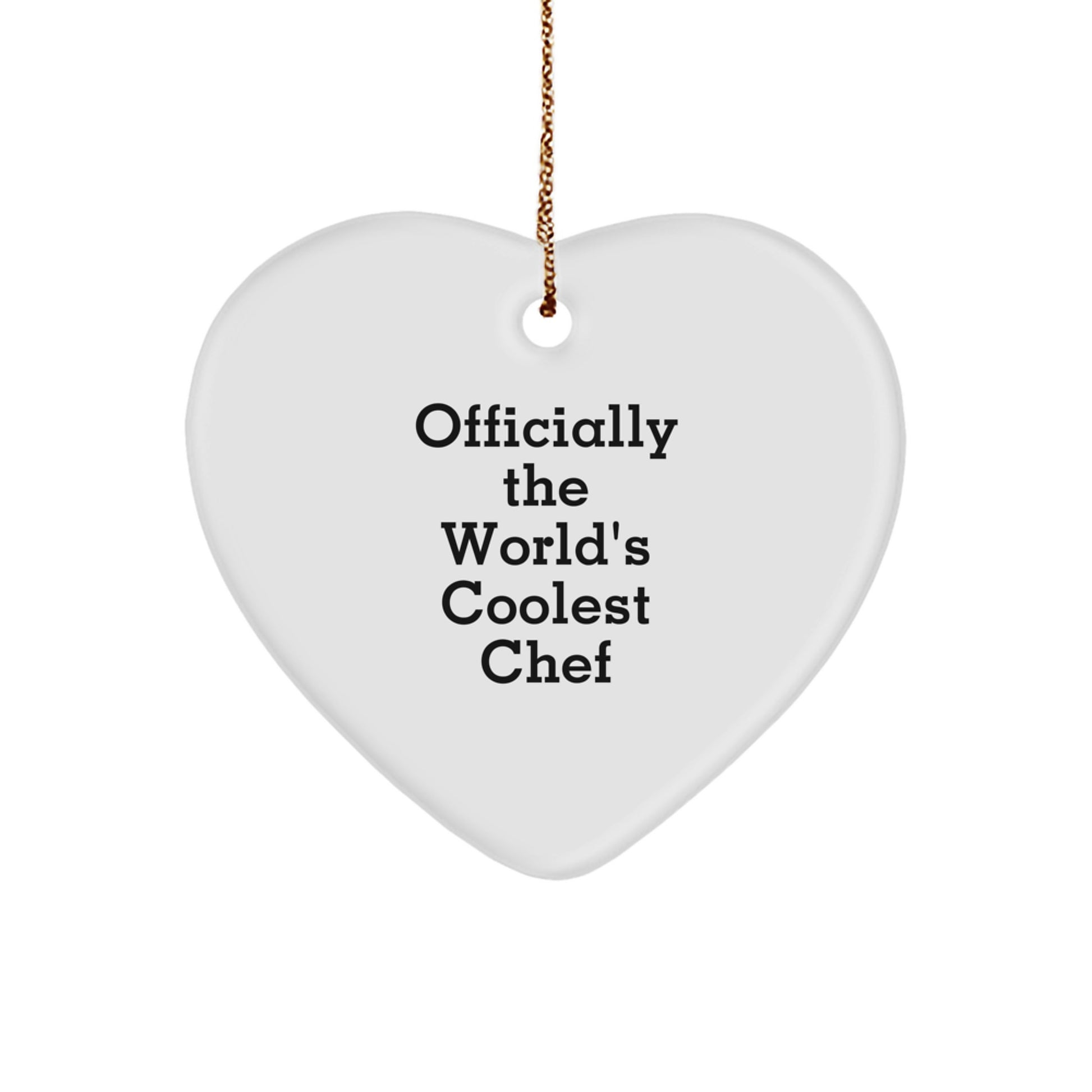 Funny Chef Heart Ornament Gifts from Friends and Family for the World's Coolest Chef - Image 1
