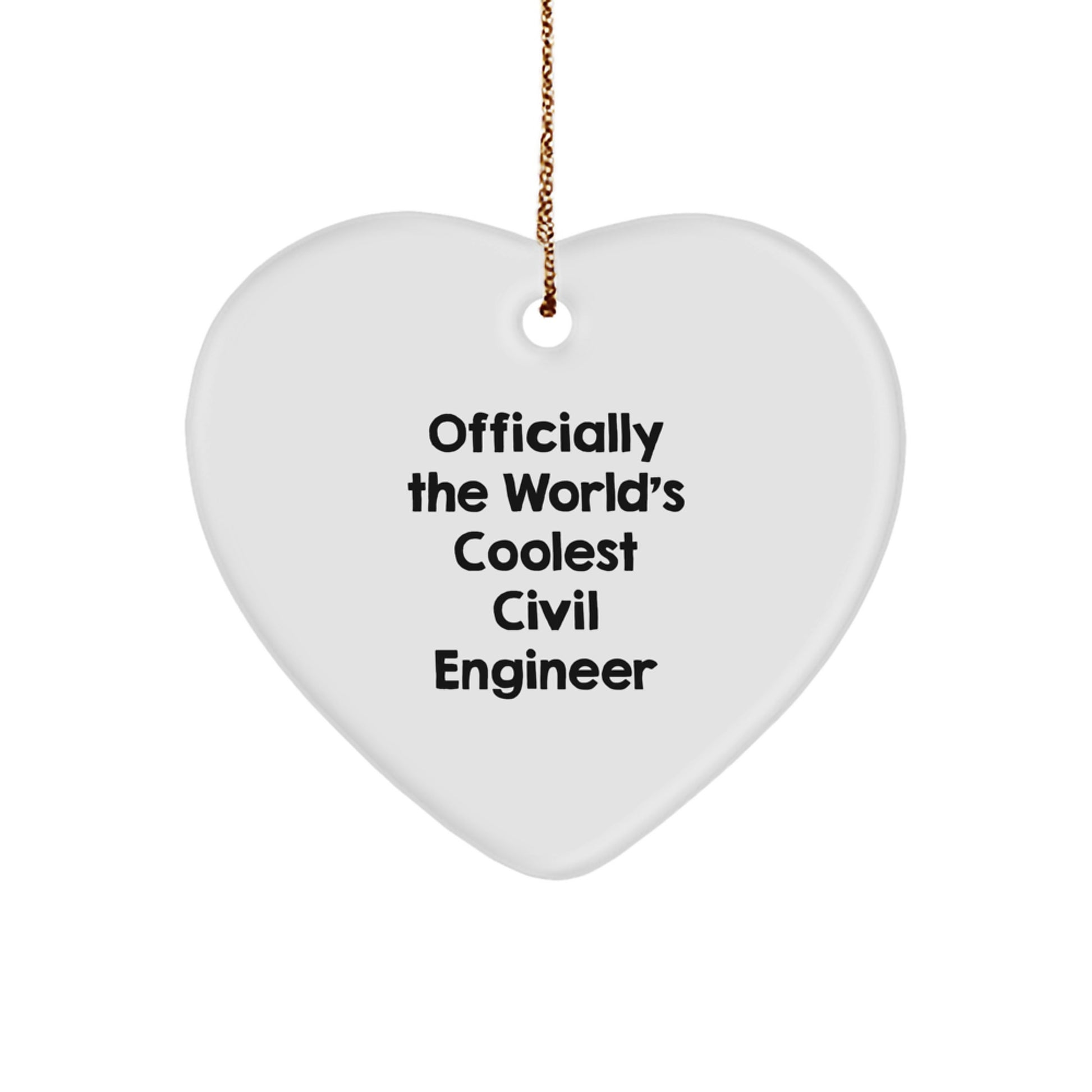 Civil Engineer Keepsake Christmas Ornament for Him Gift - Image 1