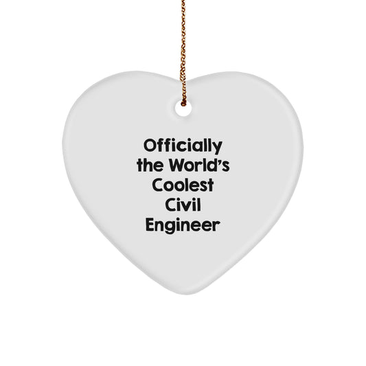 Civil Engineer Keepsake Christmas Ornament for Him Gift - Image 1