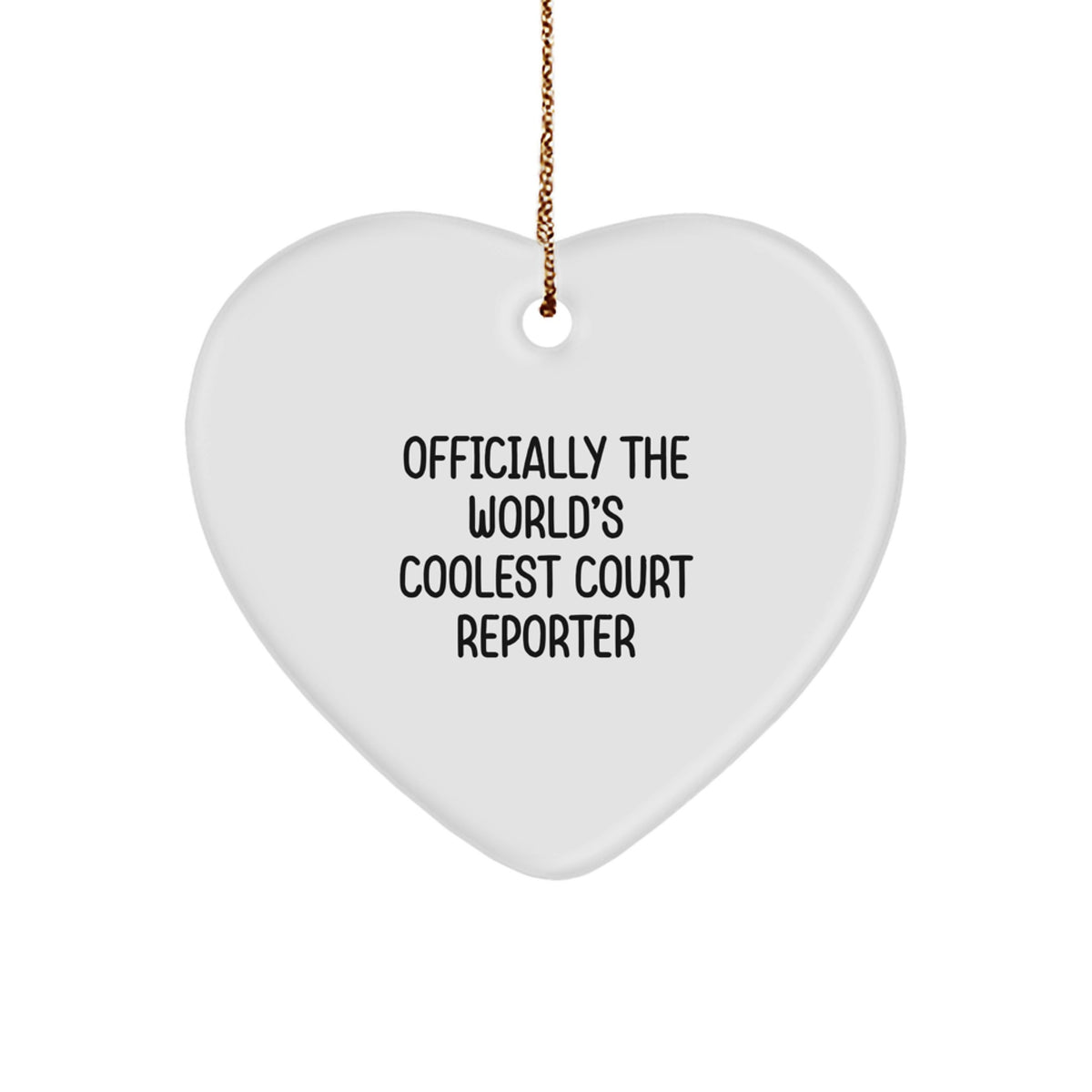 Court Reporter Christmas Ornament Gift for Him Coolest Court Reporter - Image 1