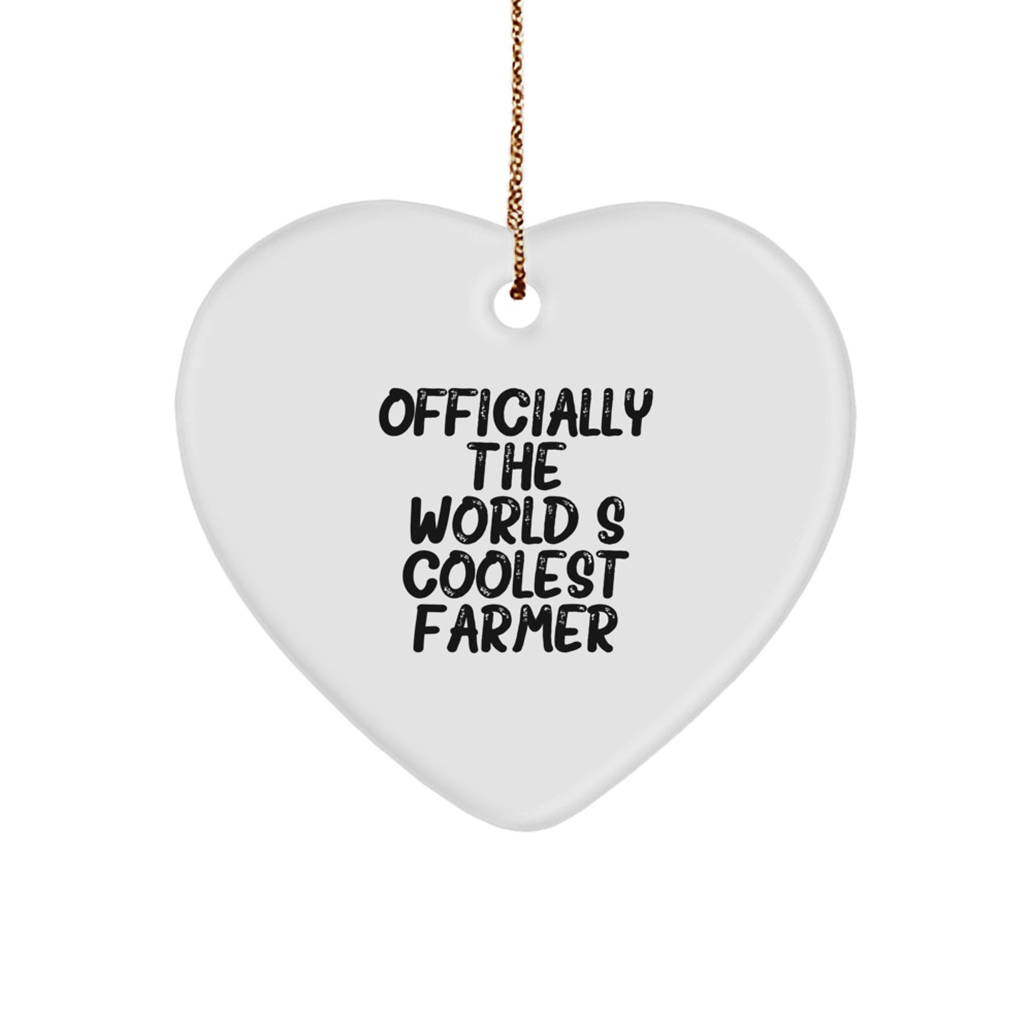 Christmas Gift for Her Farmer Keepsake Heart Ornament - Image 1