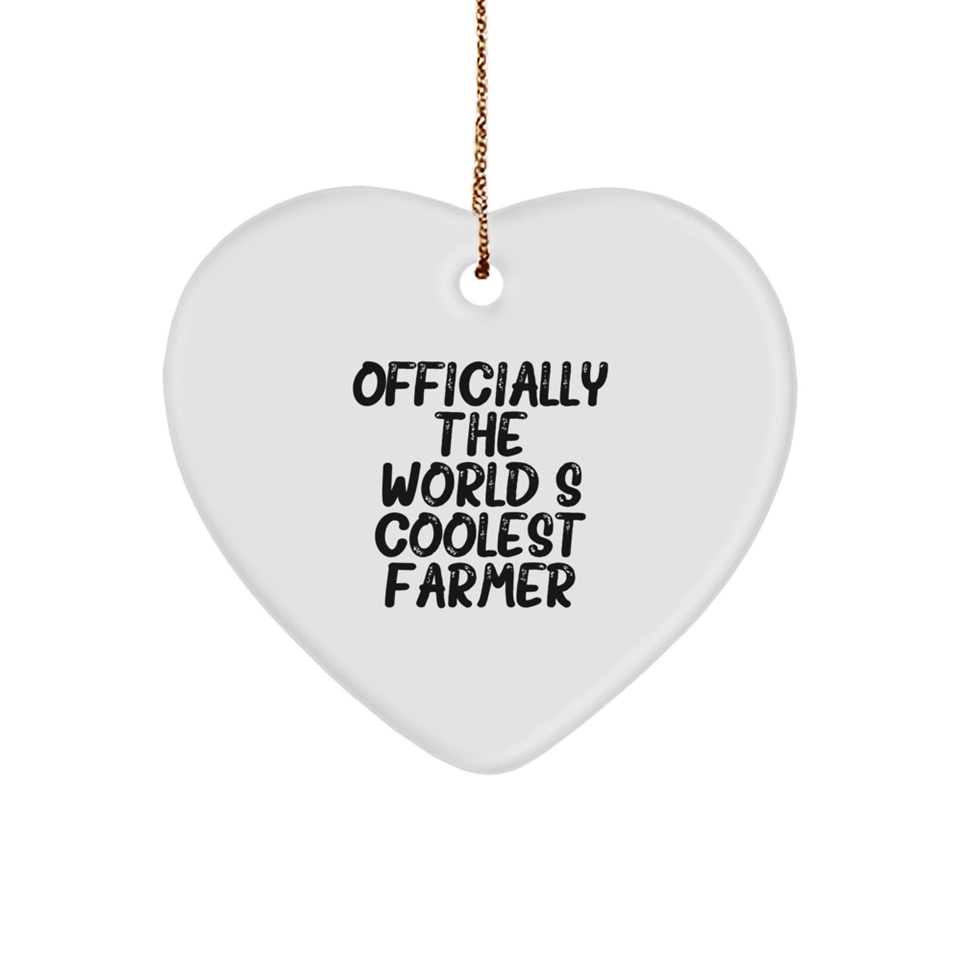 Christmas Gift for Her Farmer Keepsake Heart Ornament - Image 1