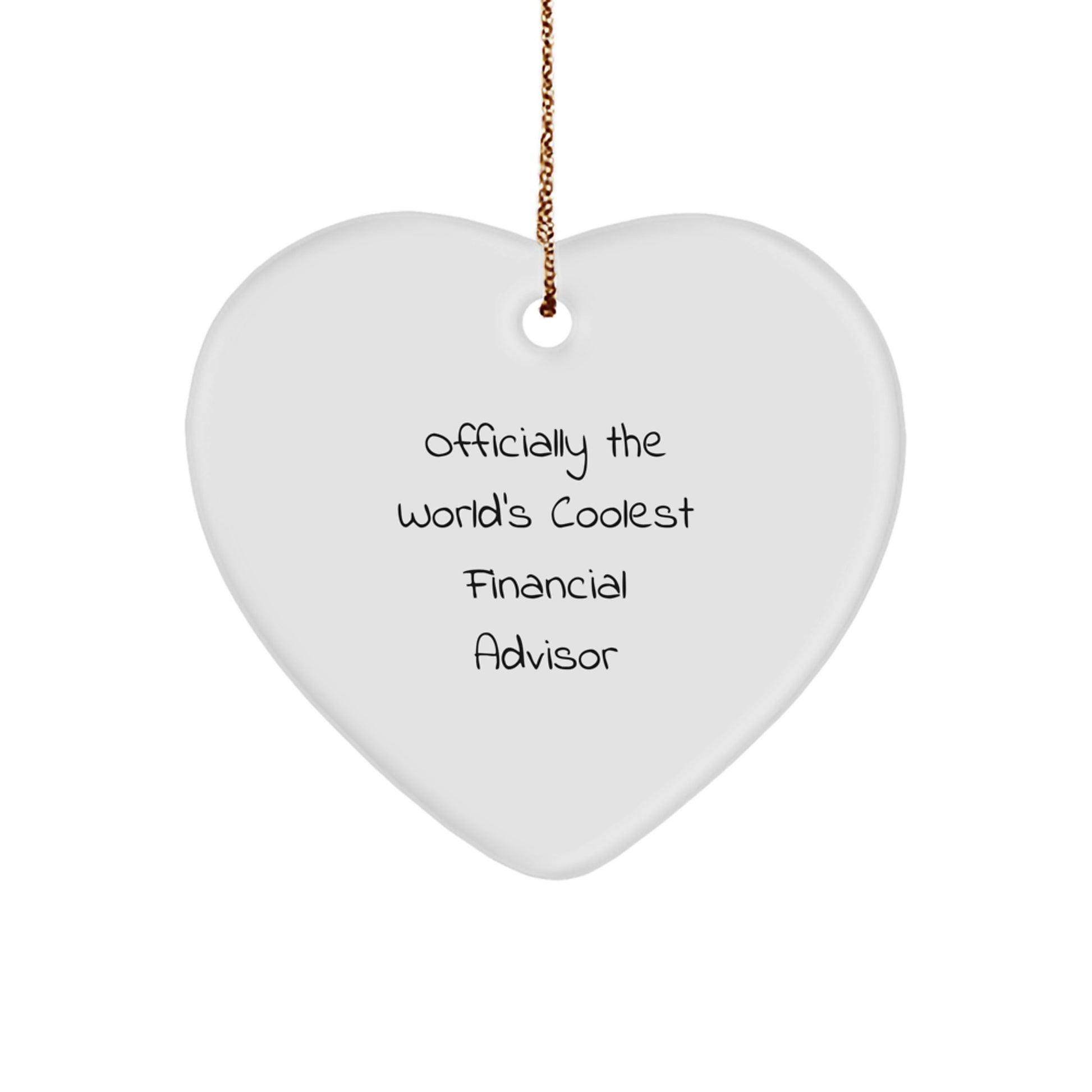 Unique Financial Advisor Christmas Unique Gifts from Friends Men Women Gifts for Financial Advisor Heart Ornament - Image 1