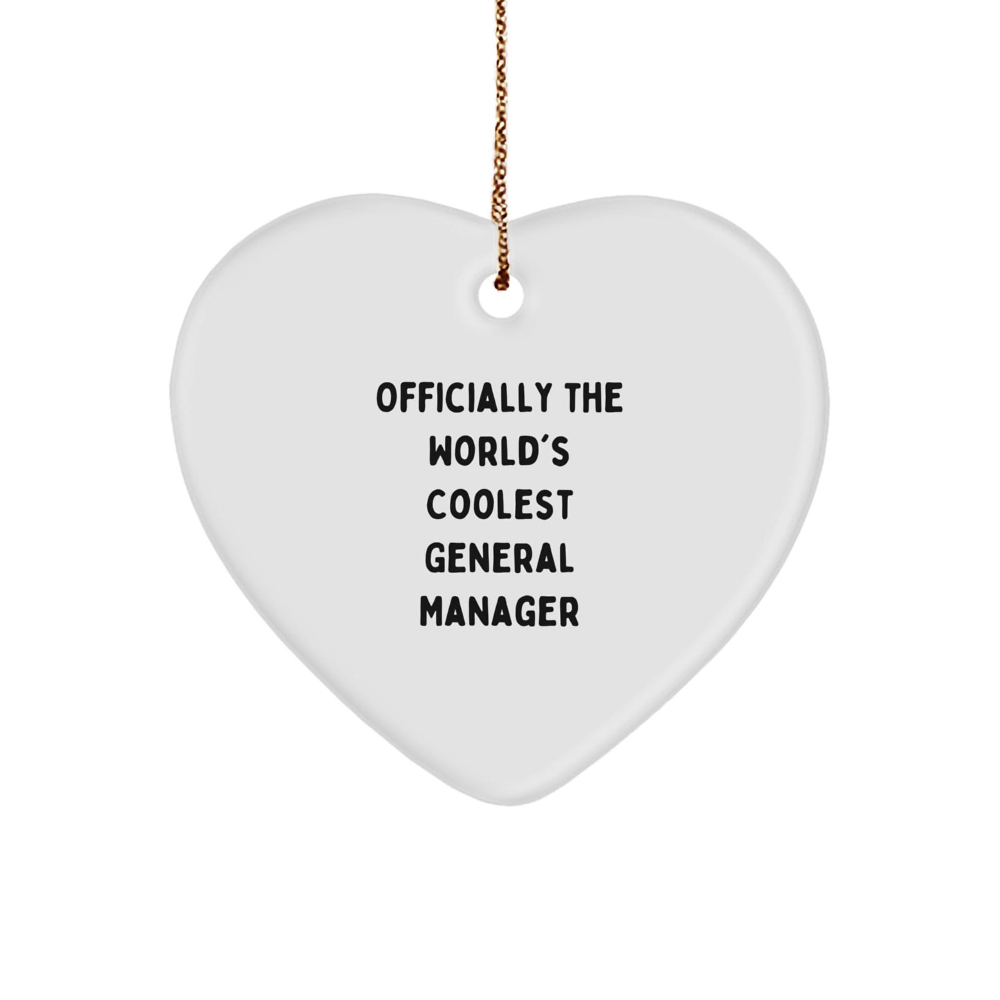 For Him General Manager World's Coolest Christmas Ornament Gift - Image 1