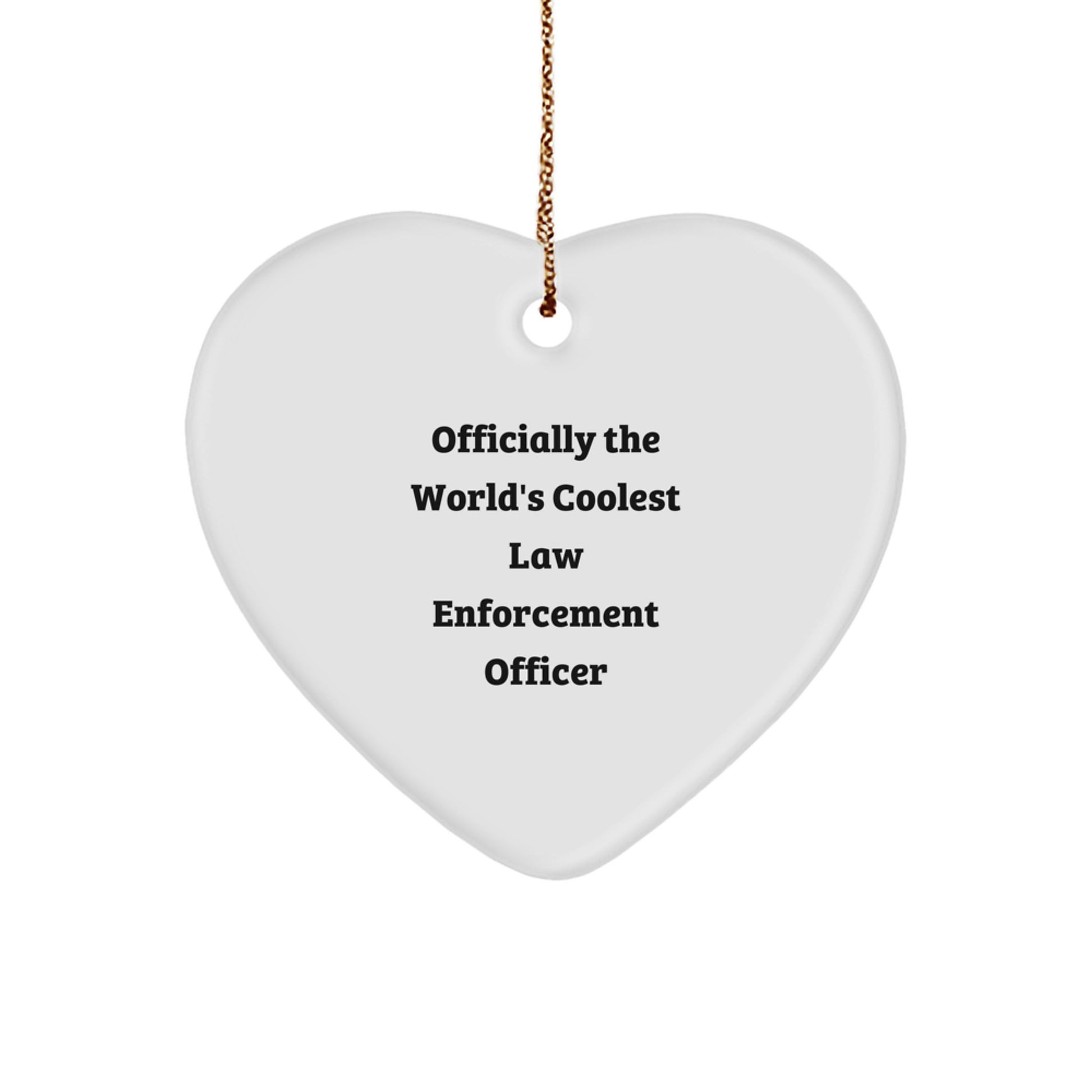 World's Coolest Law Enforcement Officer Christmas Ornament for Him Gift - Image 1