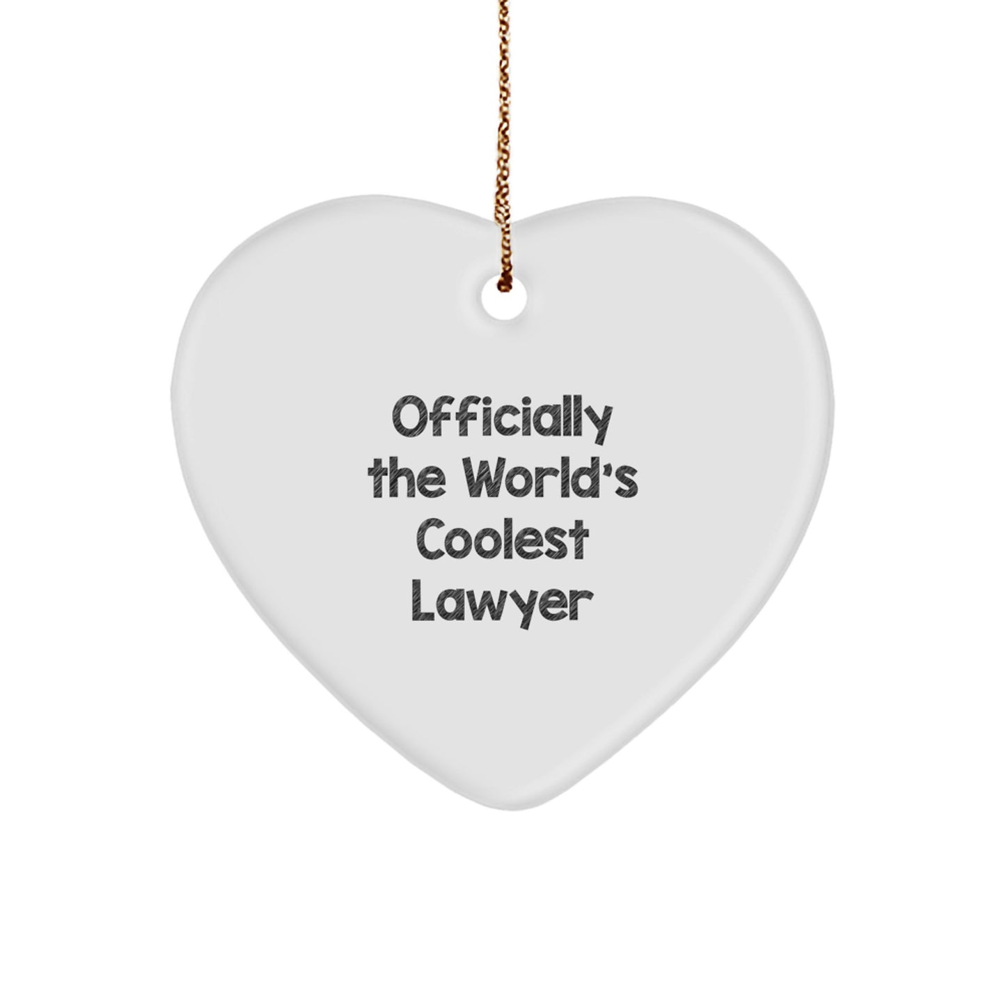 Lawyer Keepsake Christmas Ornament for Him World's Coolest Lawyer Gift - Image 1