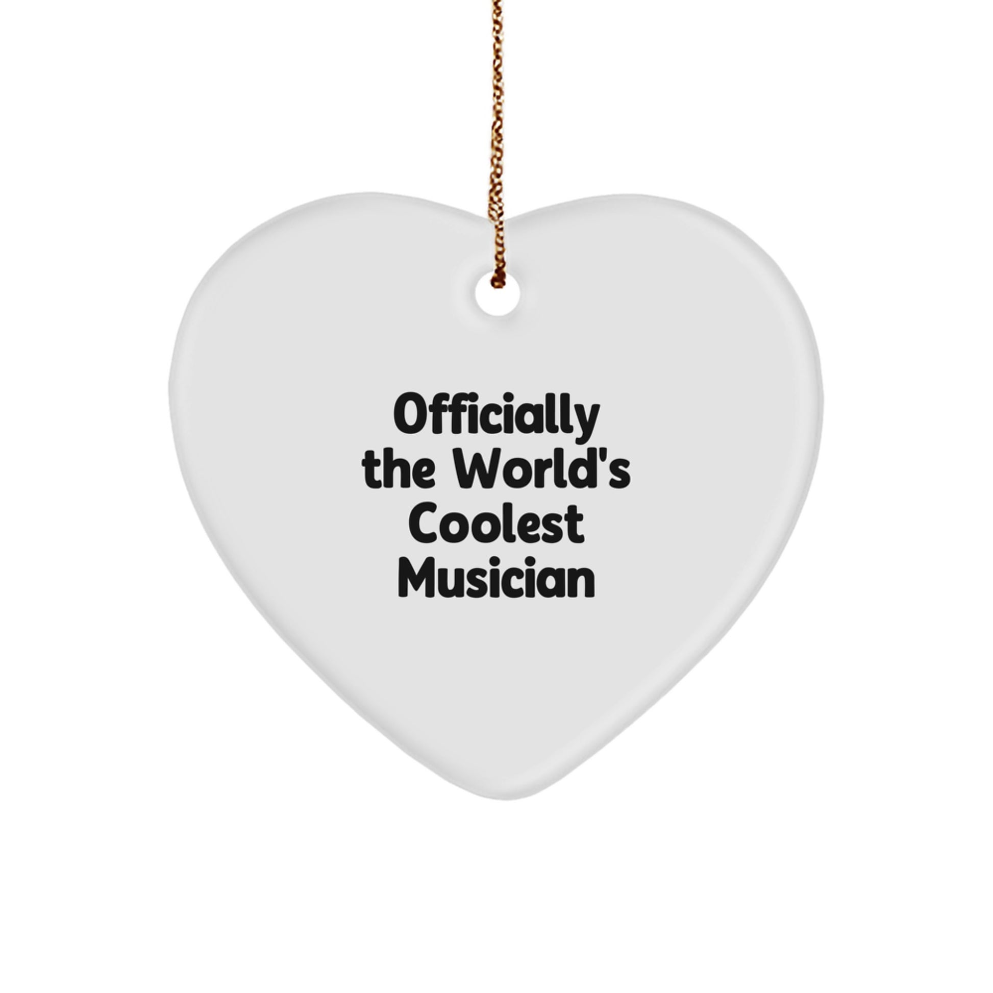 Sassy Musician Christmas Unique Gift Novelty Heart Ornament for Friends - Image 1