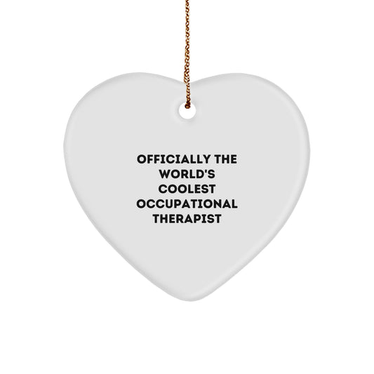 Occupational Therapist Heart Ornament Novelty Christmas Gift for Friends - Image 1