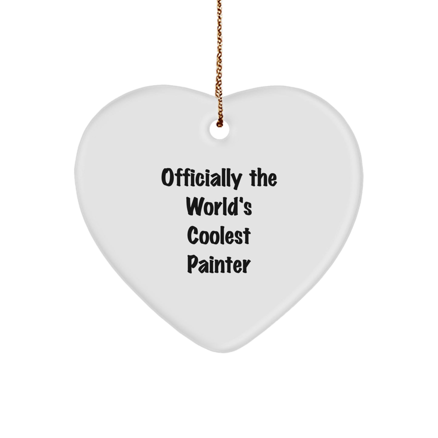 Painter Christmas Ornament for Him Gift – World's Coolest Painter - Image 1