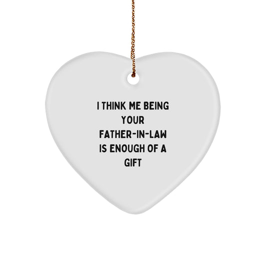 Funny Father-in-law Christmas Ornament for Friends Novelty Gift - Image 1