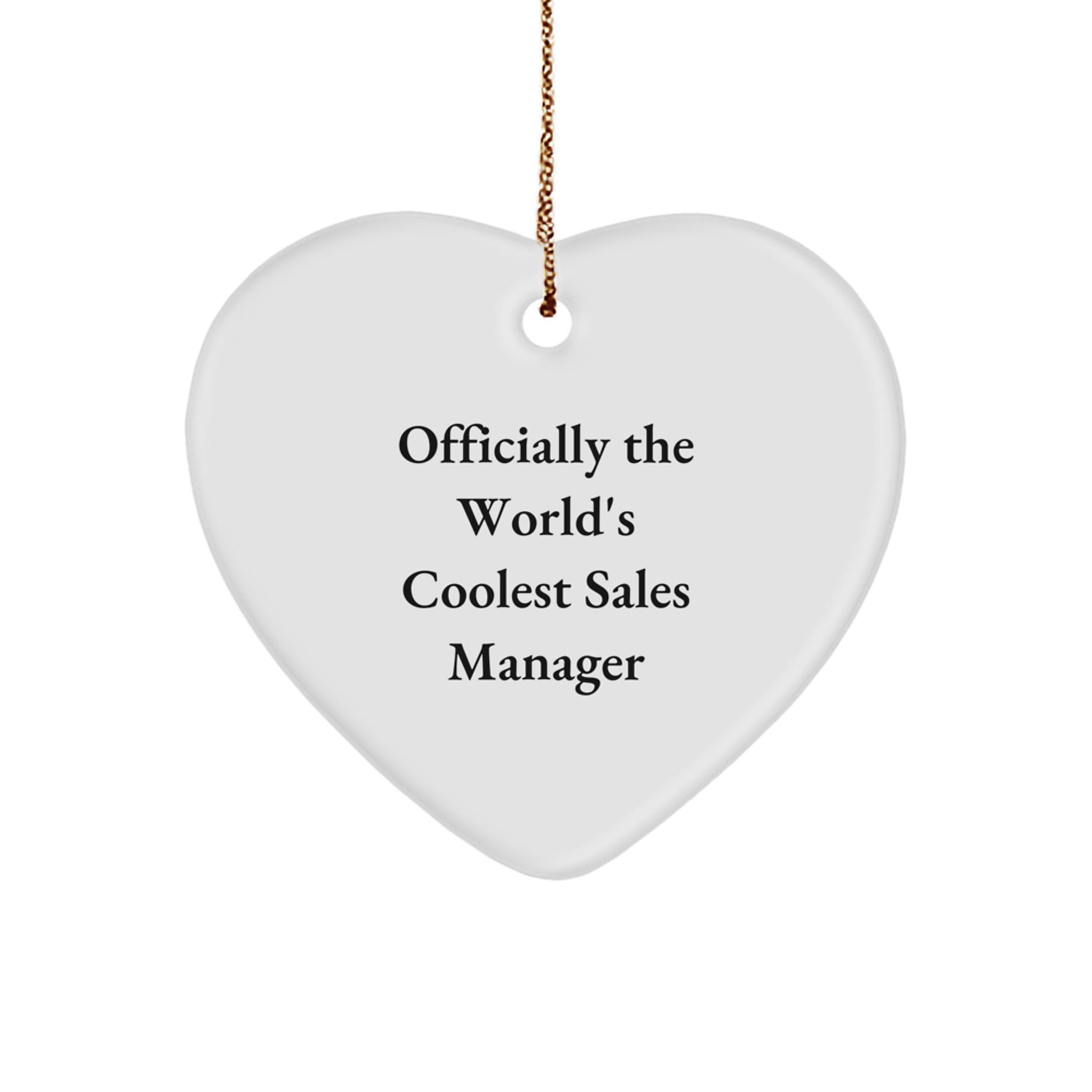 Christmas Gift for Her Sales Manager Heart Ornament Officially Present - Image 1