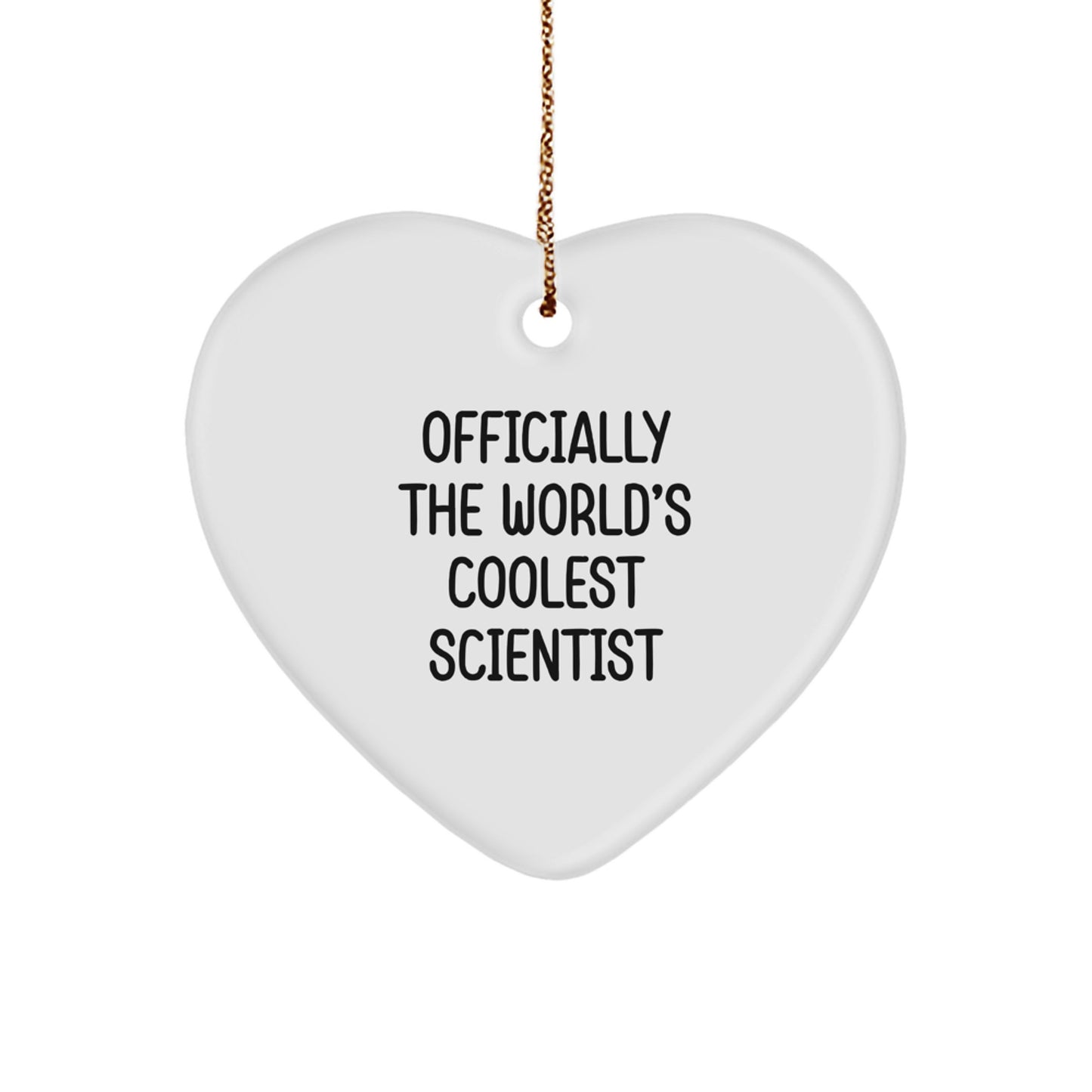 Scientist Christmas Ornament for Him Gift Officially World's Coolest - Image 1