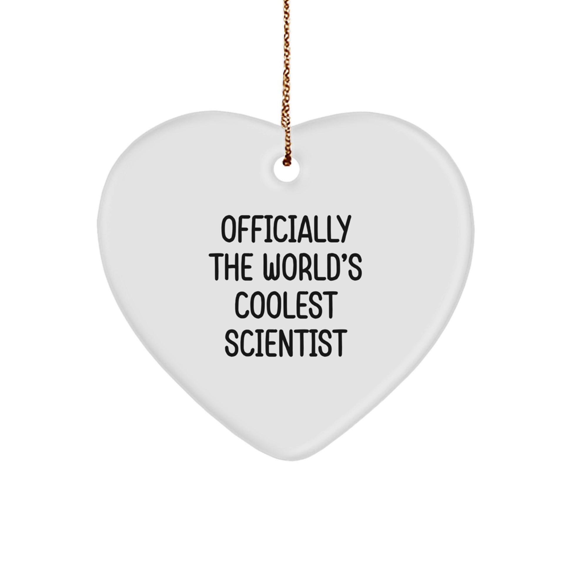 Scientist Christmas Ornament for Him Gift Officially World's Coolest - Image 1