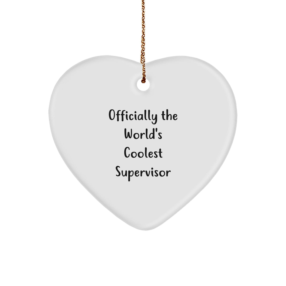 Supervisor Keepsake Christmas Ornament for Him Gift Officially Coolest - Image 1