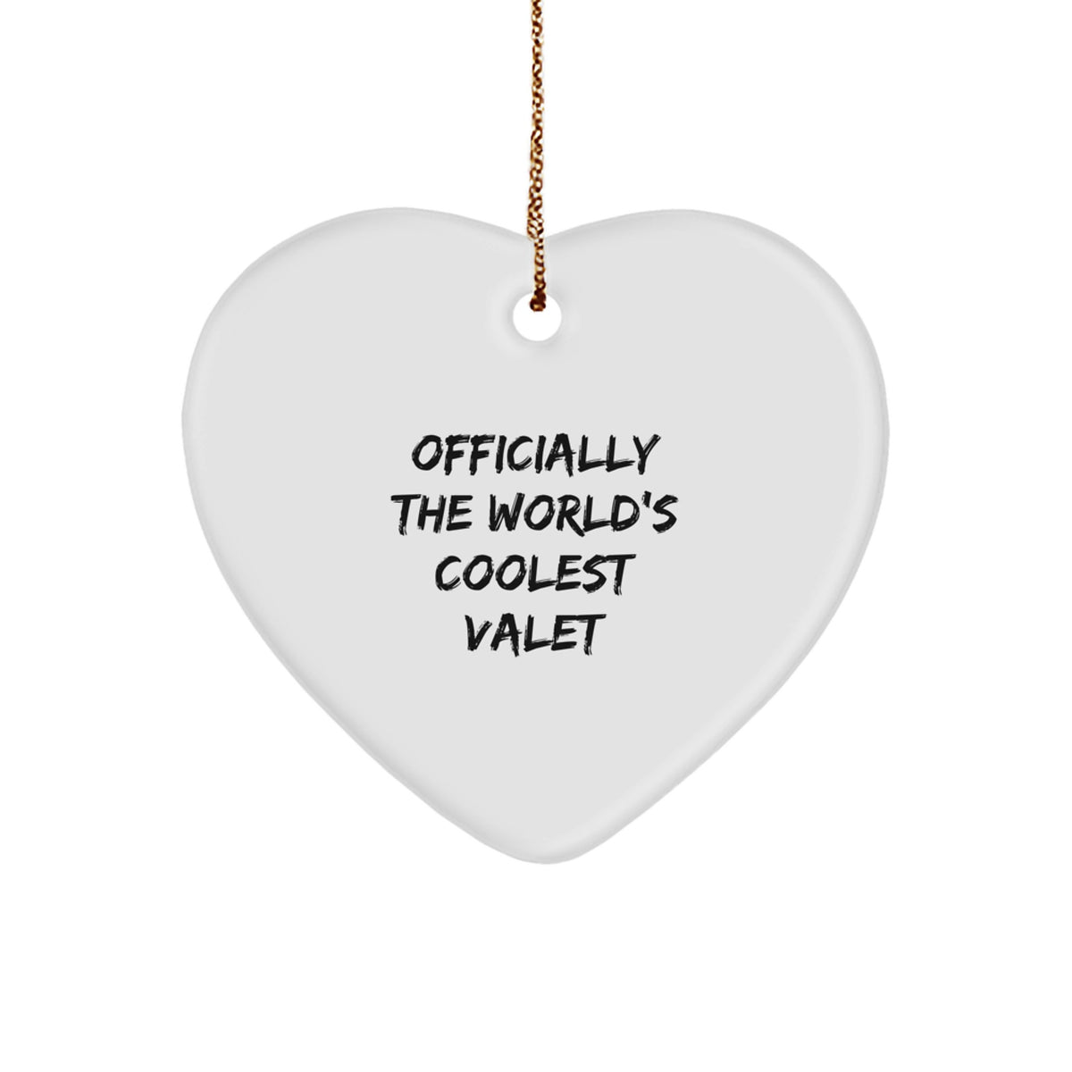 Christmas Gift for Her Valet Heart Ornament – The World's Coolest Valet - Image 1