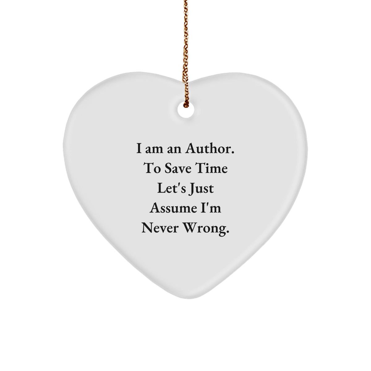 Author Keepsake Christmas Ornament for Him Gift - Image 1