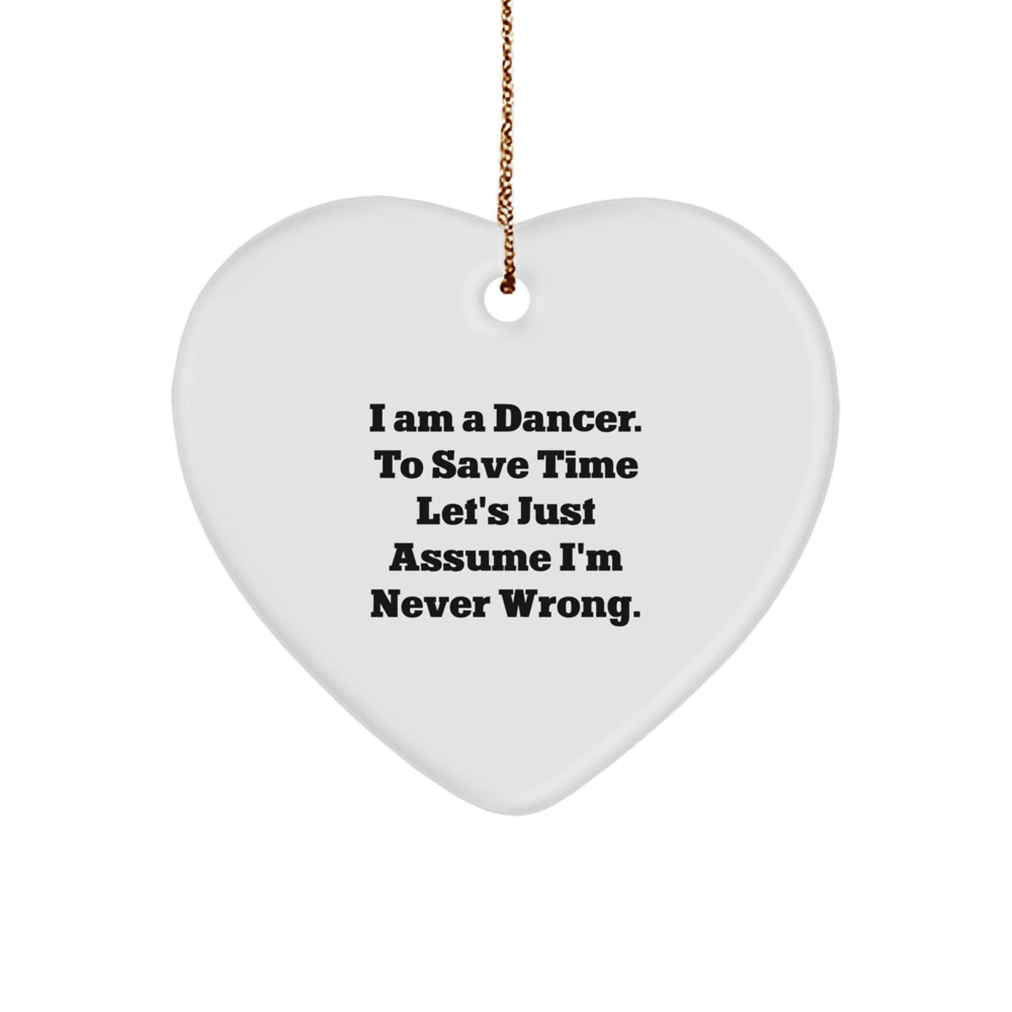 Funny Dancer Heart Ornament Gifts from Friends for Dancer Men Women - Christmas Unique Gifts - Image 1
