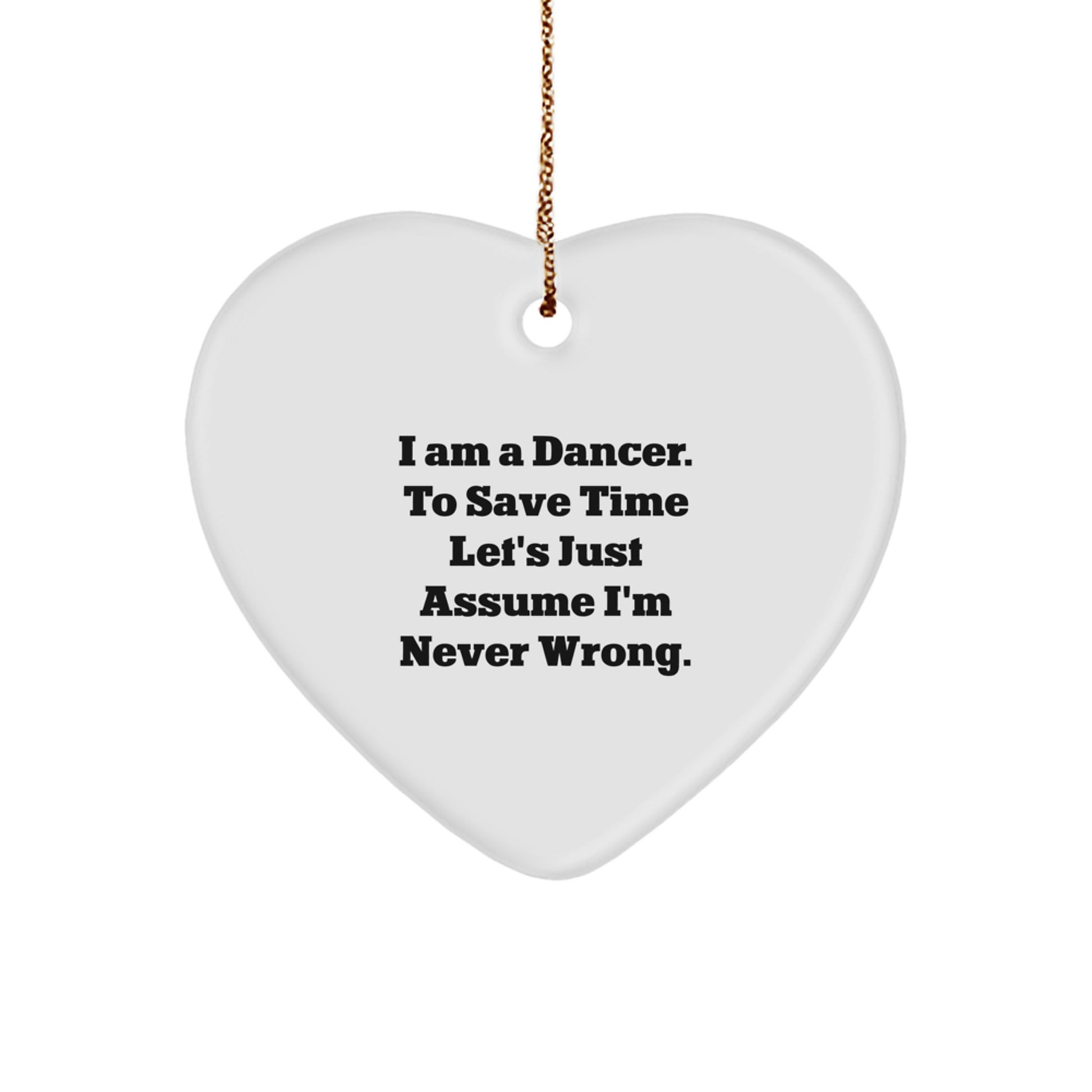 Funny Dancer Heart Ornament Gifts from Friends for Dancer Men Women - Christmas Unique Gifts - Image 1