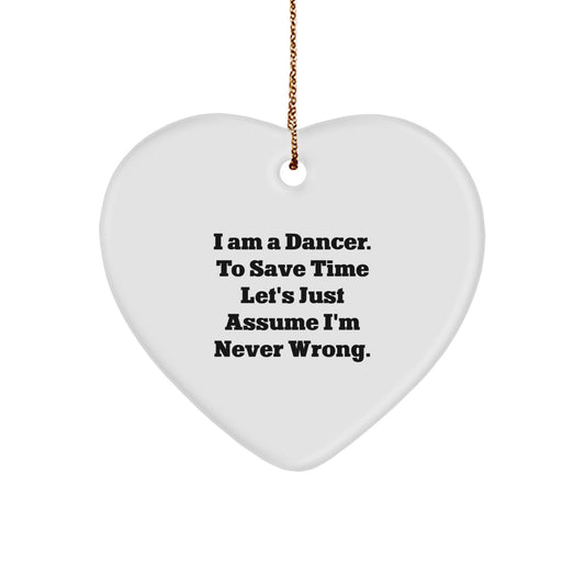 Funny Dancer Heart Ornament Gifts from Friends for Dancer Men Women - Christmas Unique Gifts - Image 1