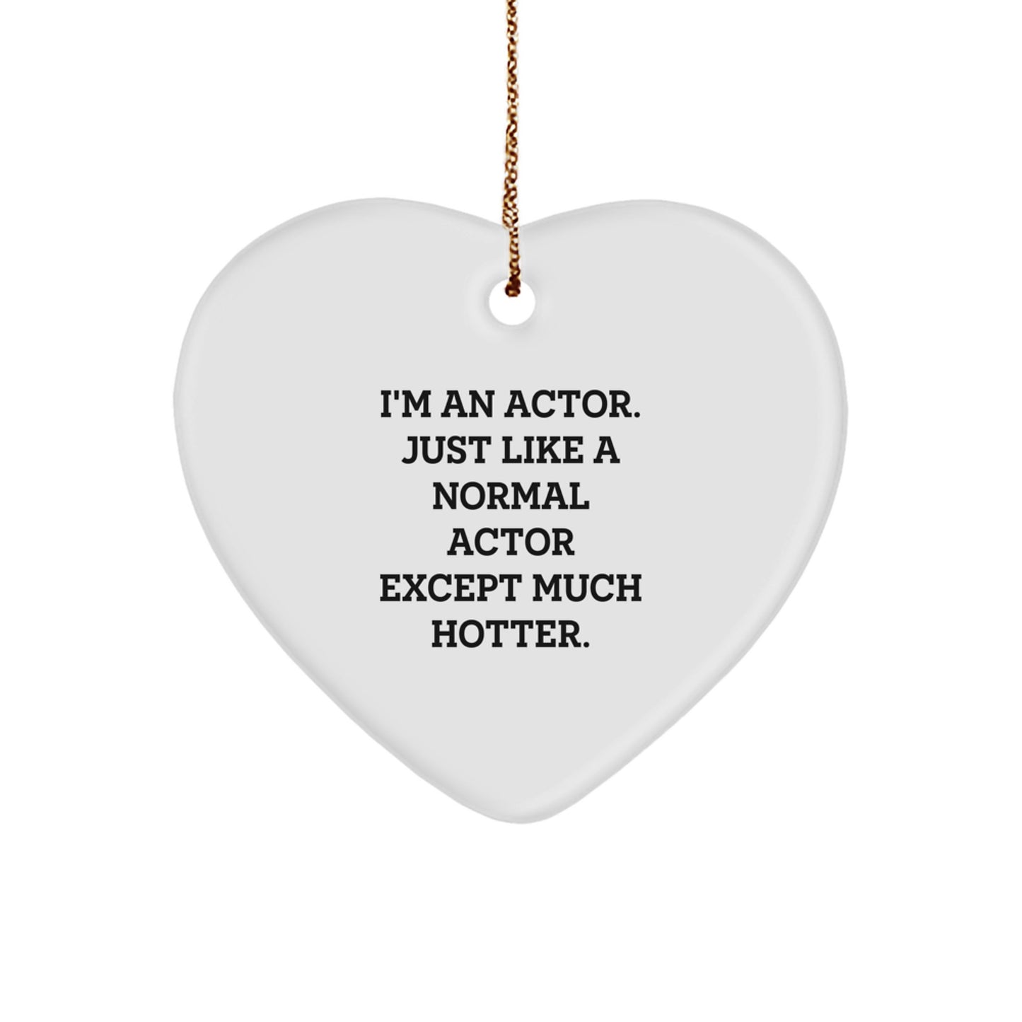 Funny Actor Heart Ornament Gifts from Friends, Unique Christmas Decorations for Men, Women, Coworkers, Family - Image 1