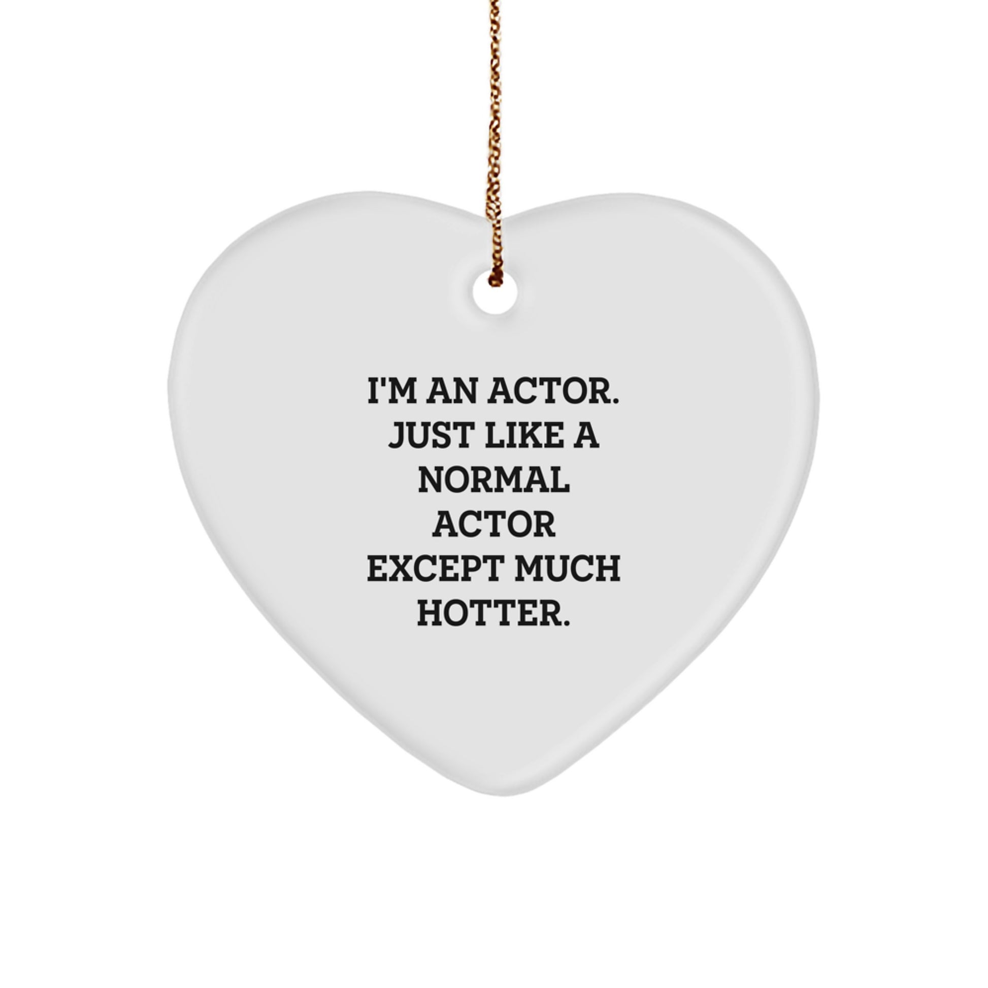 Funny Actor Heart Ornament Gifts from Friends, Unique Christmas Decorations for Men, Women, Coworkers, Family - Image 1
