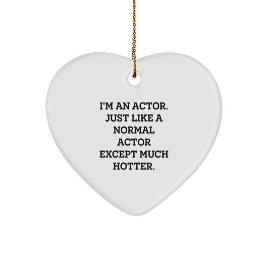 Funny Actor Heart Ornament Gifts from Friends, Unique Christmas Decorations for Men, Women, Coworkers, Family - Image 1