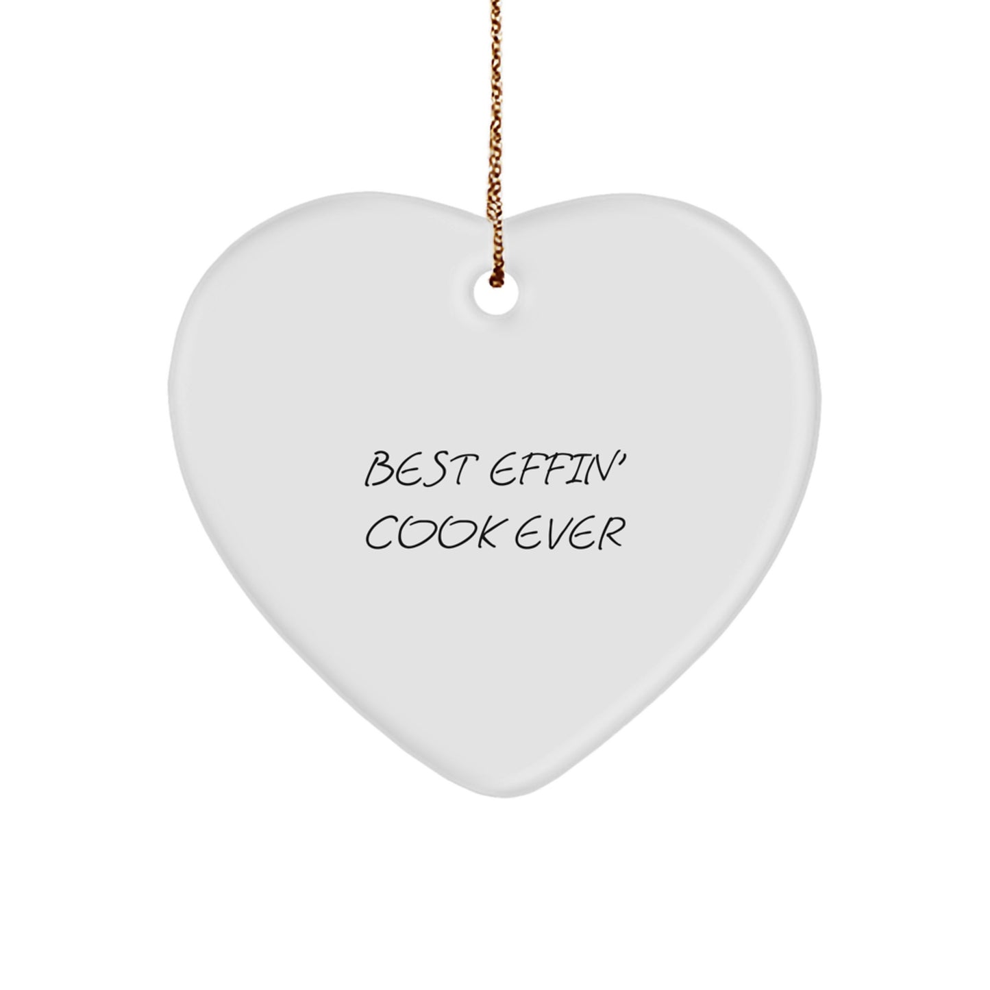 Cook Christmas Ornament for Him Keepsake Gift Best Effin Cook Ever - Image 1