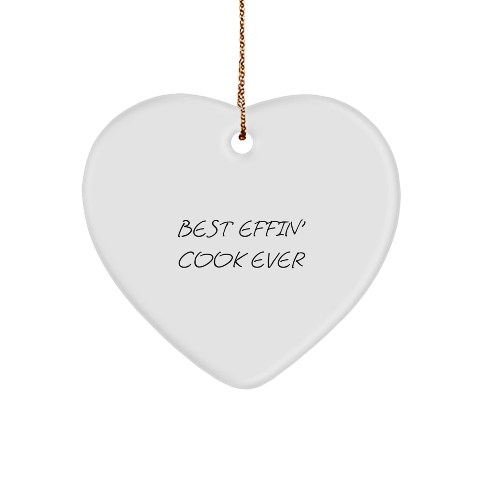 Cook Christmas Ornament for Him Keepsake Gift Best Effin Cook Ever - Image 1