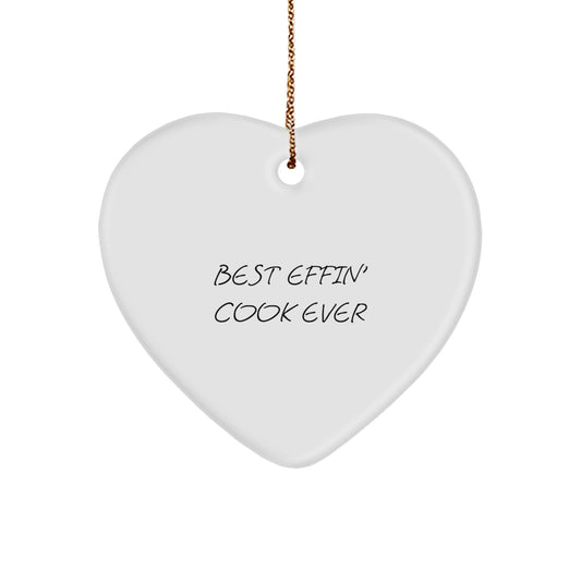 Cook Christmas Ornament for Him Keepsake Gift Best Effin Cook Ever - Image 1