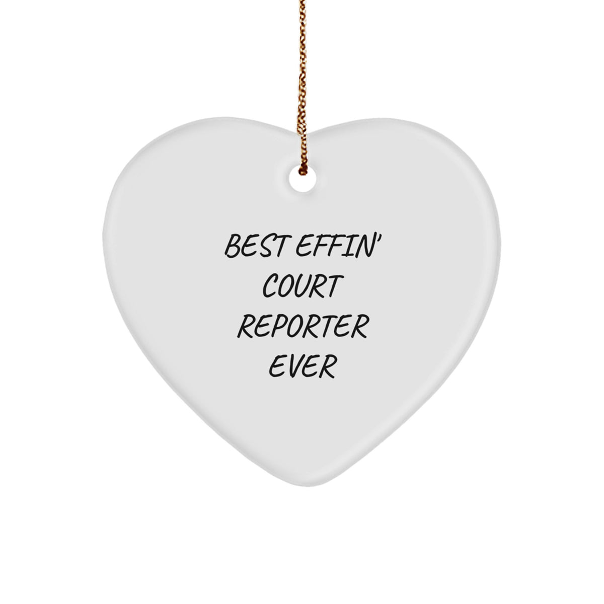 Witty Court Reporter Novelty Christmas Ornament for Friends Gift - Image 1