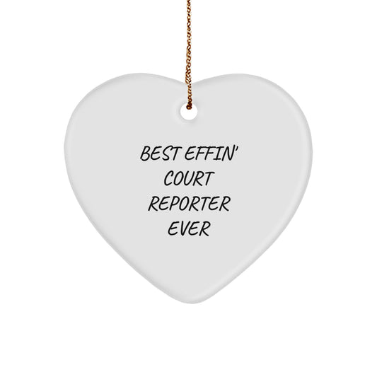 Witty Court Reporter Novelty Christmas Ornament for Friends Gift - Image 1