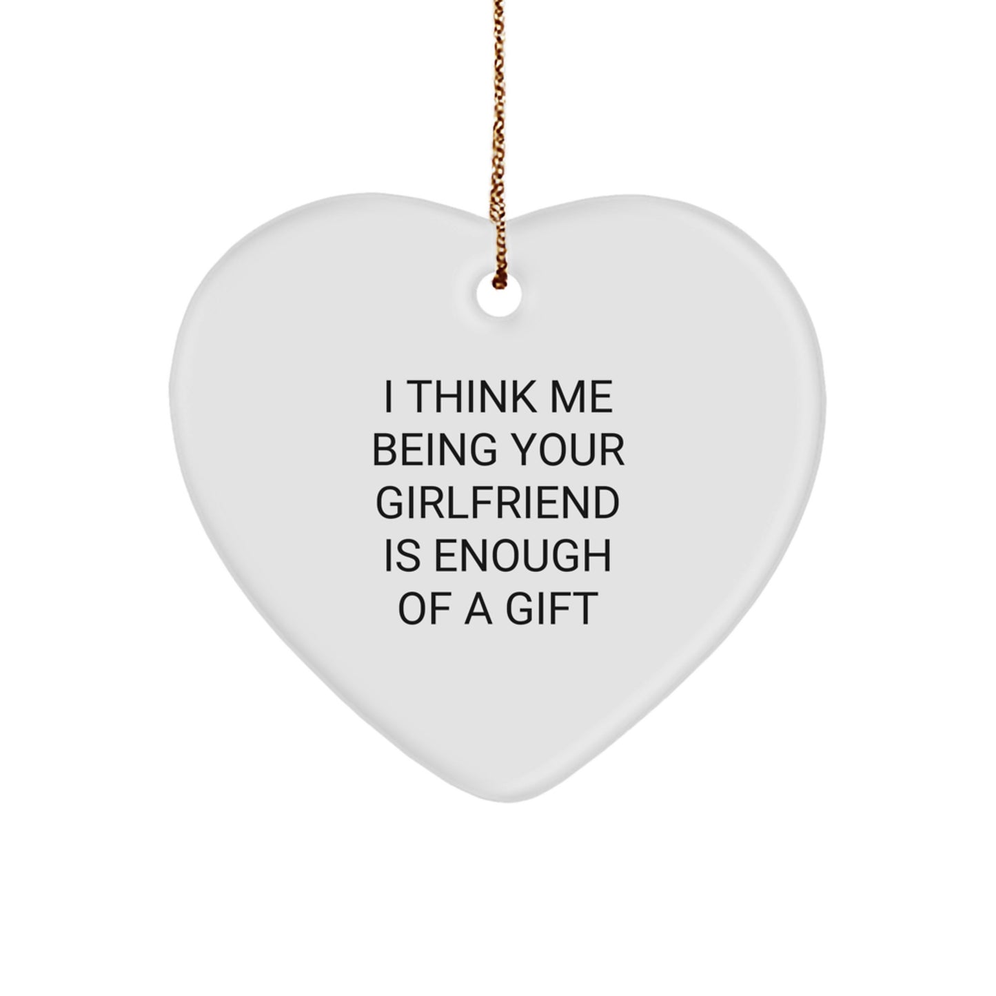 Girlfriend Keepsake Heart-Shaped Christmas Ornament for Him Gift - Image 1