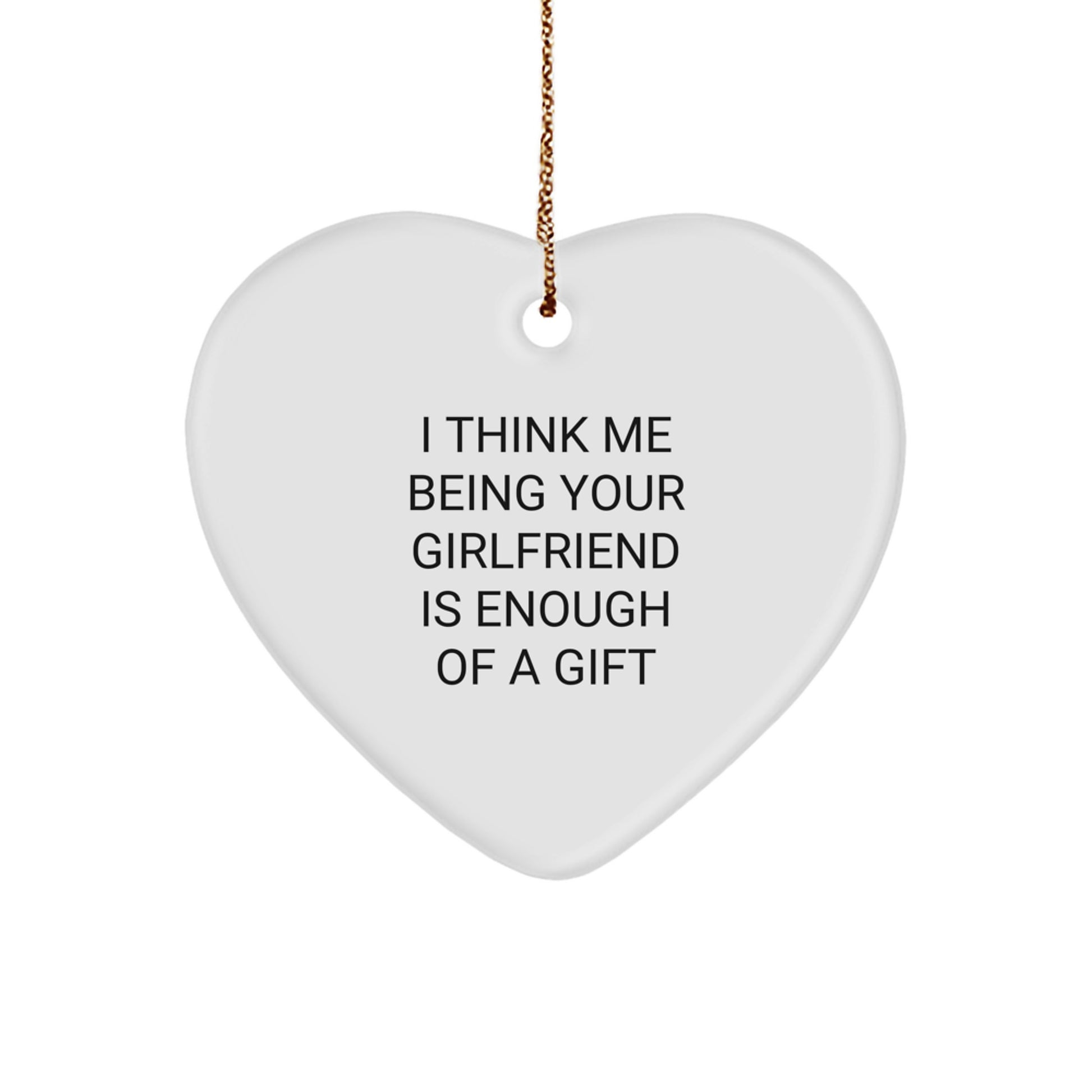 Girlfriend Keepsake Heart-Shaped Christmas Ornament for Him Gift - Image 1