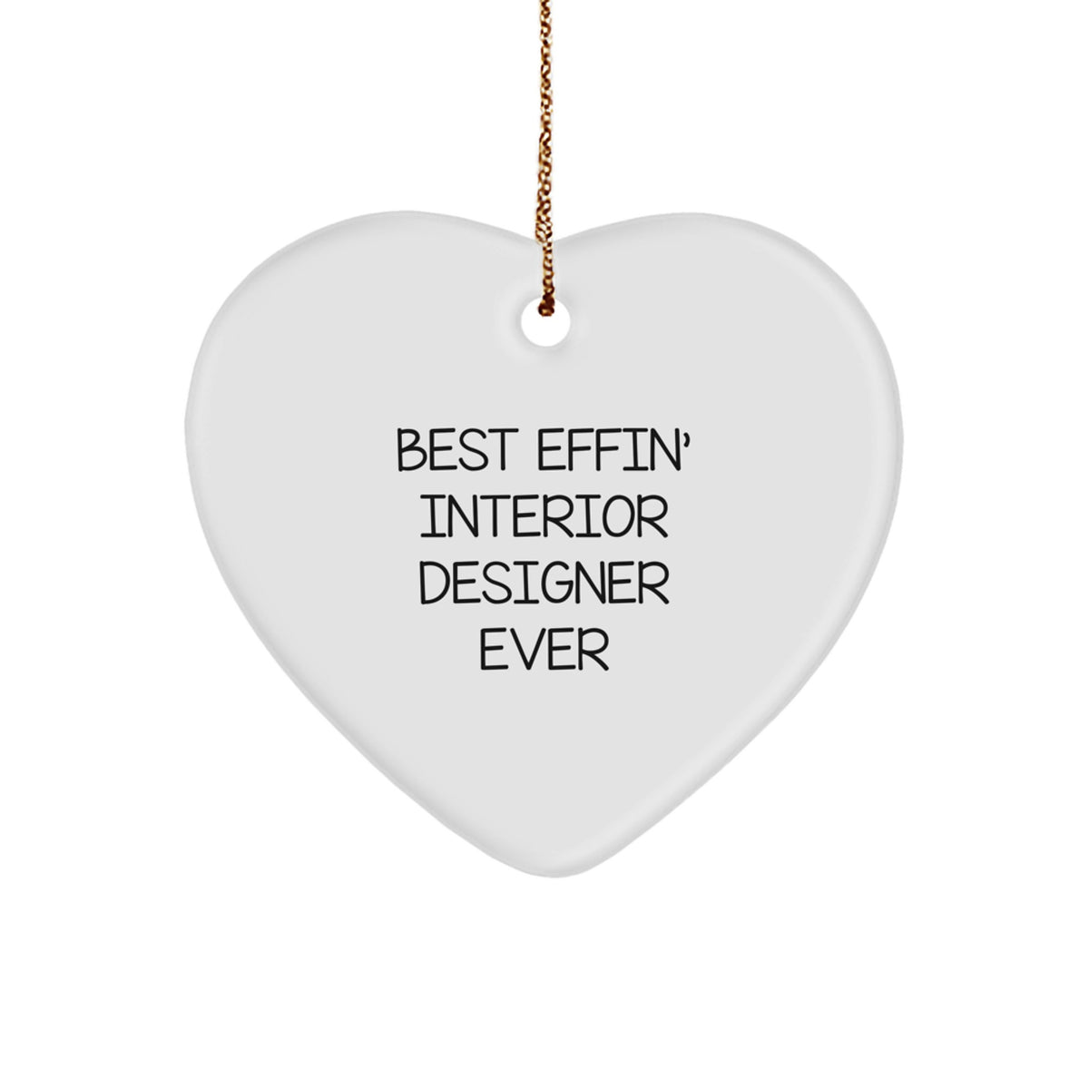 Effin' Interior Designer Christmas Ornament Gift for Friends Novelty - Image 1