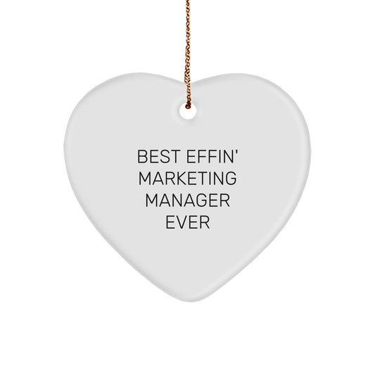 Marketing Manager Heart Ornament Idea for Coworkers Christmas Gift - Image 1