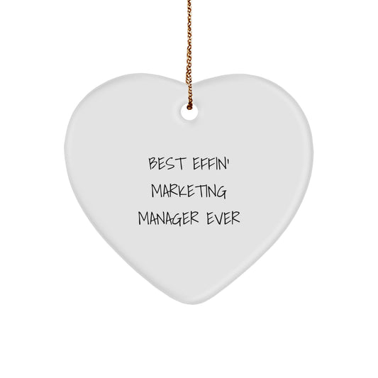 Marketing Manager Favorite Heart Ornament for Kids Christmas Gift - Image 1