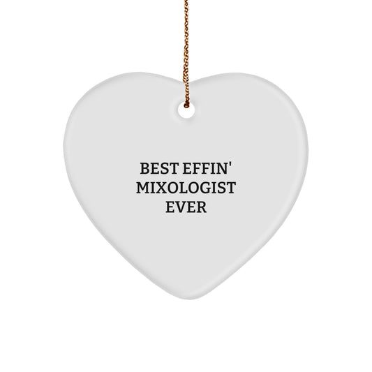 Mixologist Heart Ornament Christmas Unique Gift Unique Idea for Coworkers - Image 1