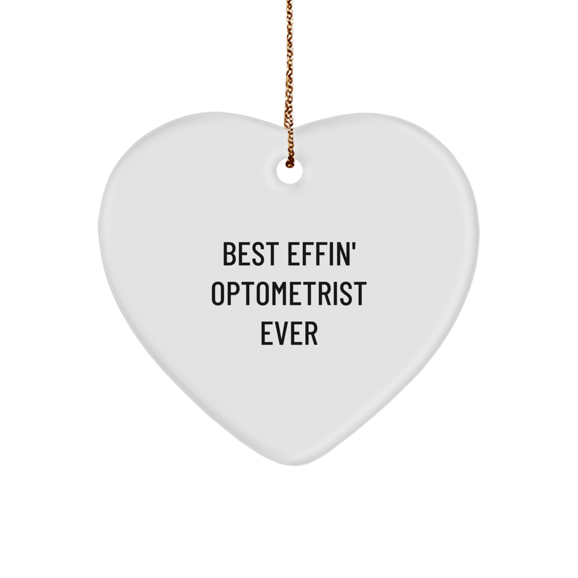 Optometrist Keepsake Heart Bright Christmas Ornament for Him Gift - Image 1
