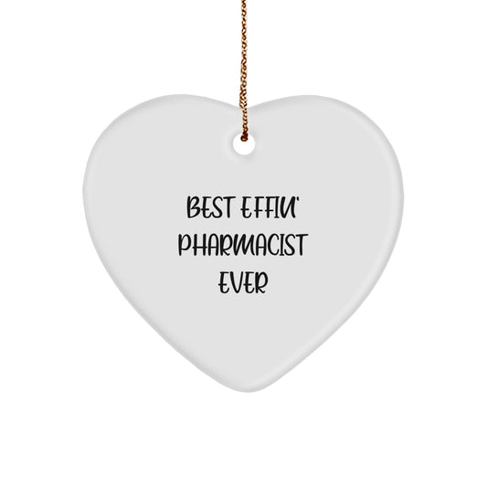Funny Pharmacist Heart Ornament Gifts from Friends for Christmas Unique - Image 1