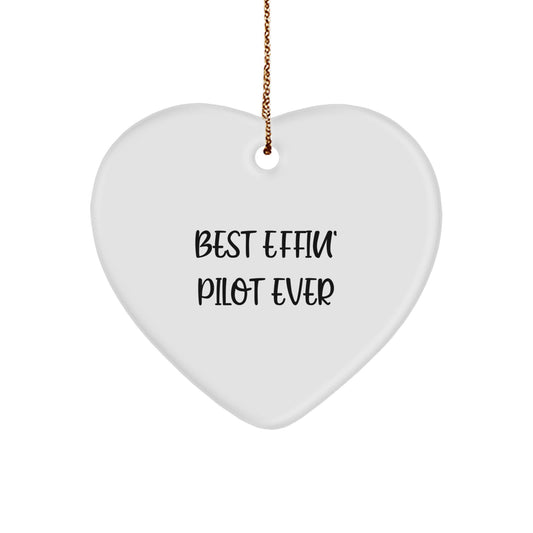 Christmas Unique Gift for Her Pilot Ornament – Effin Pilot Ever Present - Image 1