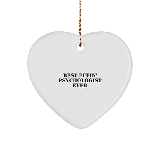Funny Psychologist Heart Ornament Gifts from Men, Women, Friends, Coworkers, Family to Psychologist, Men, Women, Friends, Coworkers, Family at Christmas Unique Gifts - Image 1