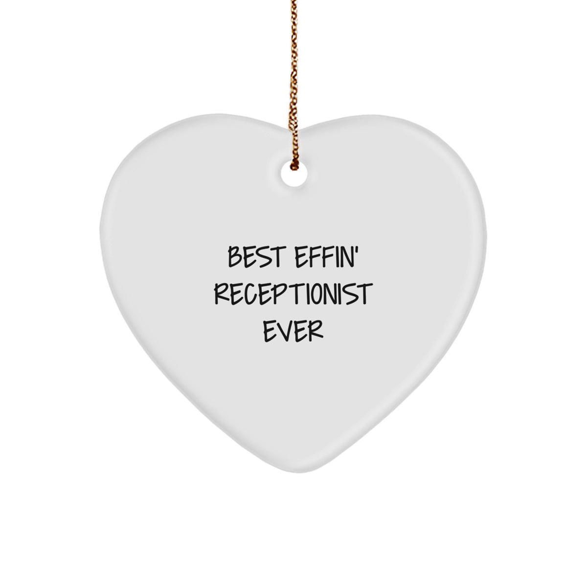 Receptionist Heart Ornament Idea for Coworkers Christmas Gift - Image 1