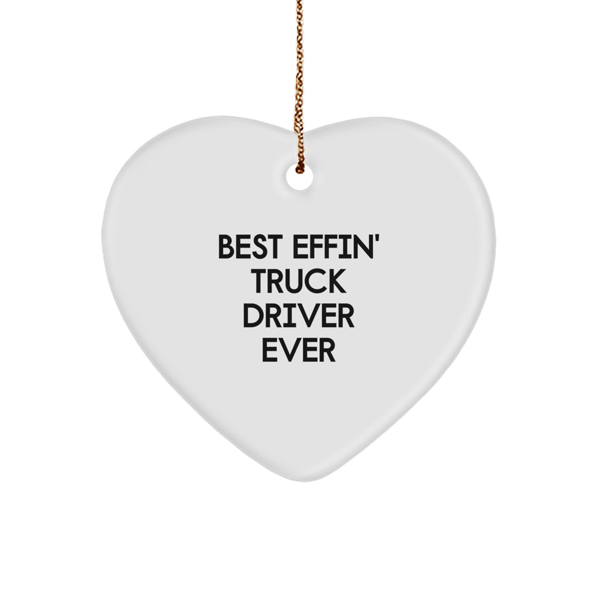 Truck Driver Heart Ornament Keepsake Holiday Christmas Gift for Him - Image 1