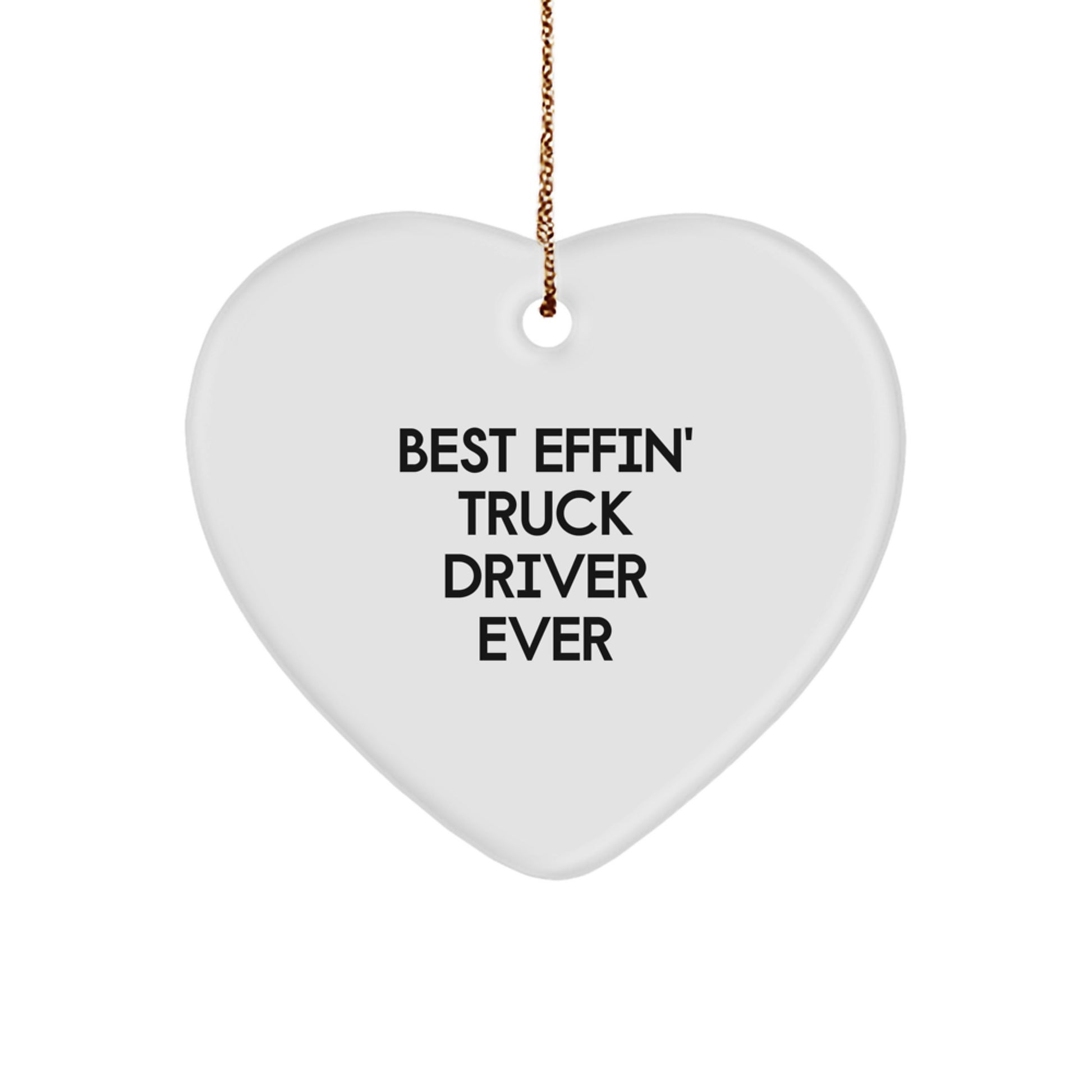 Truck Driver Heart Ornament Keepsake Holiday Christmas Gift for Him - Image 1