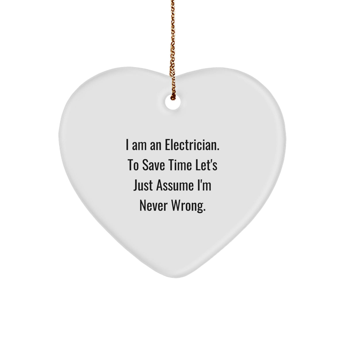 Electrician Christmas Ornament for Her Present Gift I Am An Electrician - Image 1